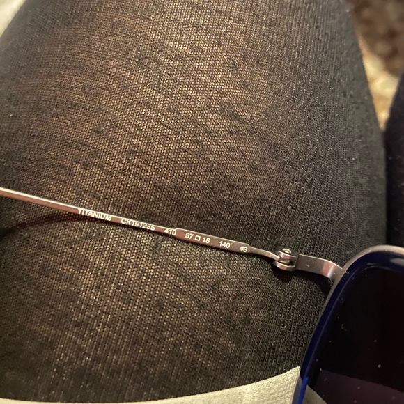 NWOT Calvin Klein Titanium Blue Silver sunglasses - Picture 6 of 9
